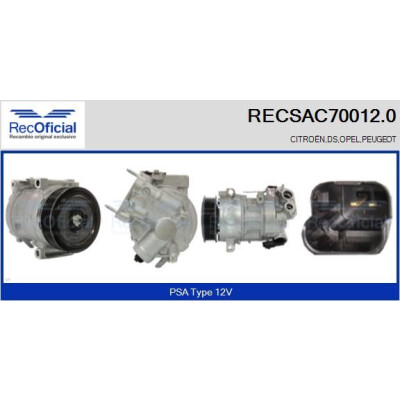 Compresseur, climatisation RECOFICIAL RECSAC70012.0