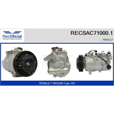Compresseur, climatisation RECOFICIAL RECSAC71000.1