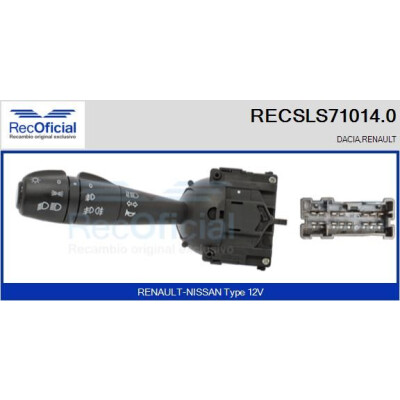 Interrupteur de colonne de direction RECOFICIAL RECSLS71014.0