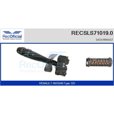Interrupteur de colonne de direction RECOFICIAL RECSLS71019.0