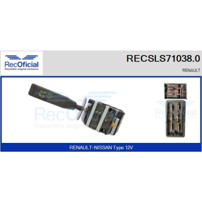 Interrupteur de colonne de direction RECOFICIAL RECSLS71038.0