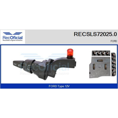 Interrupteur de colonne de direction RECOFICIAL RECSLS72025.0