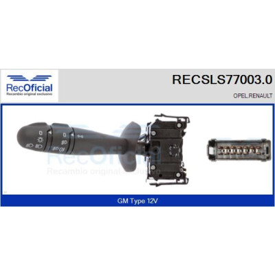 Interrupteur de colonne de direction RECOFICIAL RECSLS77003.0