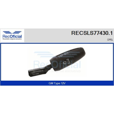 Interrupteur de colonne de direction RECOFICIAL RECSLS77430.1