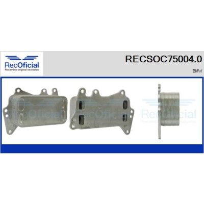 Refroidisseur d'huile, huile moteur RECOFICIAL RECSOC75004.0