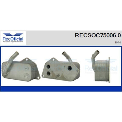 Refroidisseur d'huile, huile moteur RECOFICIAL RECSOC75006.0