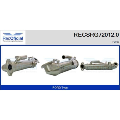 Élément de refroidissement, recyclage des gaz d'échappement RECOFICIAL RECSRG72012.0