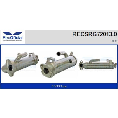 Élément de refroidissement, recyclage des gaz d'échappement RECOFICIAL RECSRG72013.0