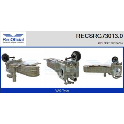 Élément de refroidissement, recyclage des gaz d'échappement RECOFICIAL RECSRG73013.0
