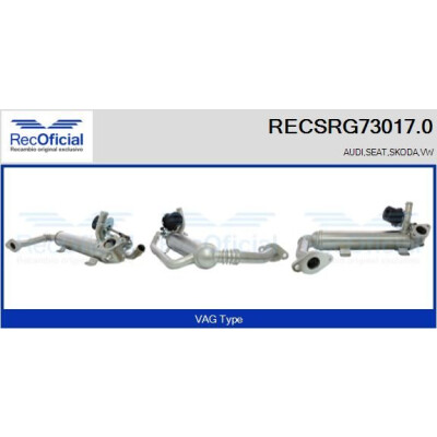 Élément de refroidissement, recyclage des gaz d'échappement RECOFICIAL RECSRG73017.0