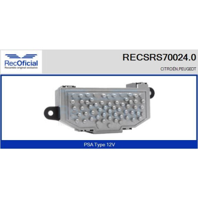 Résistance, ventilateur d'habitacle RECOFICIAL RECSRS70024.0