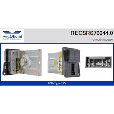 Résistance, ventilateur d'habitacle RECOFICIAL RECSRS70044.0