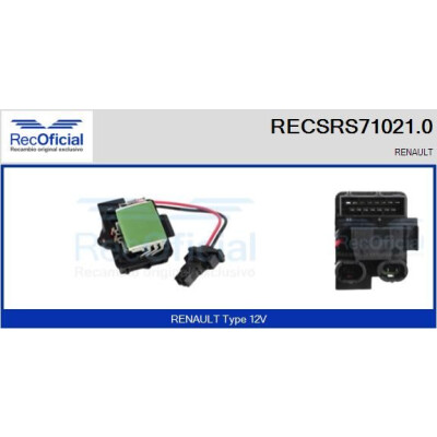 Résistance, ventilateur d'habitacle RECOFICIAL RECSRS71021.0