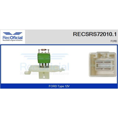 Résistance, ventilateur d'habitacle RECOFICIAL RECSRS72010.1
