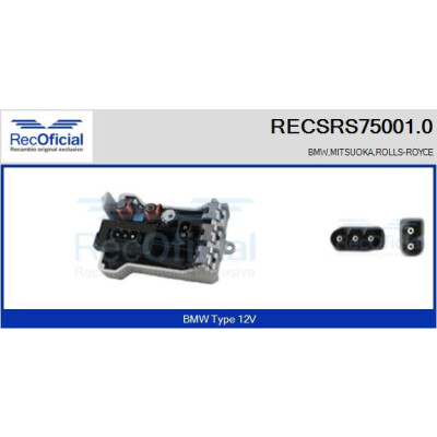 Résistance, ventilateur d'habitacle RECOFICIAL RECSRS75001.0