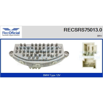 Résistance, ventilateur d'habitacle RECOFICIAL RECSRS75013.0