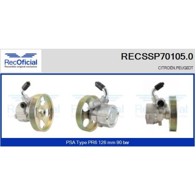 Pompe hydraulique de direction RECOFICIAL RECSSP70105.0