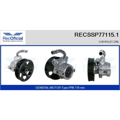 Pompe hydraulique de direction RECOFICIAL RECSSP77115.1