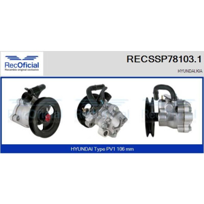 Pompe hydraulique de direction RECOFICIAL RECSSP78103.1