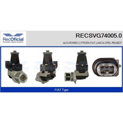 Vanne EGR RECOFFICIAL RECSVG74005.0