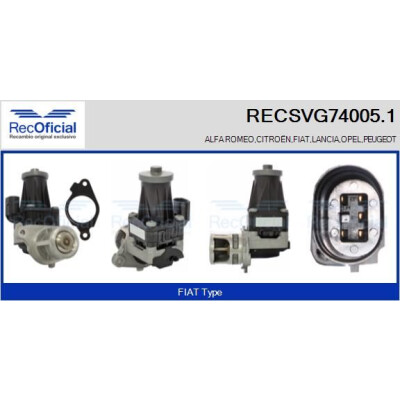 Vanne EGR RECOFFICIAL RECSVG74005.1