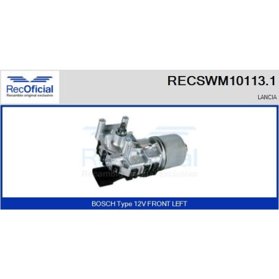 Moteur d'essuie-glace RECOFICIAL RECSWM10113.1