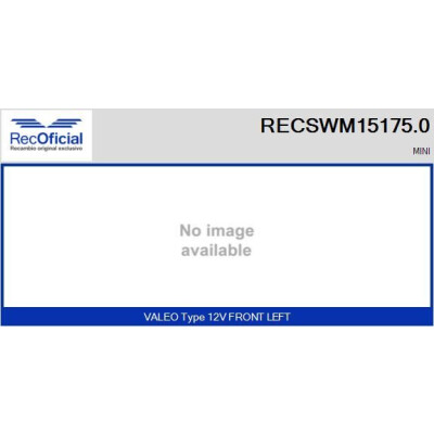 Moteur d'essuie-glace RECOOFFICIAL RECSWM15175.0