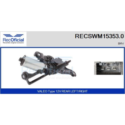 Moteur d'essuie-glace RECOOFFICIAL RECSWM15353.0