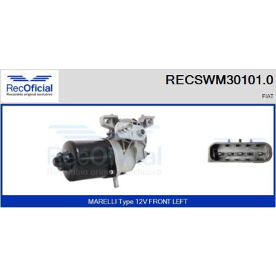 Moteur d'essuie-glace RECOOFFICIAL RECSWM30101.0