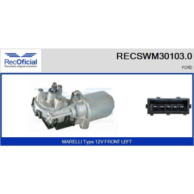Moteur d'essuie-glace RECOOFFICIAL RECSWM30103.0