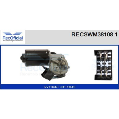 Moteur d'essuie-glace RECOFICIAL RECSWM38108.1