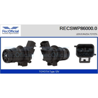 Pompe à eau pour lave-glace RECOOFFICIAL RECSWP86000.0