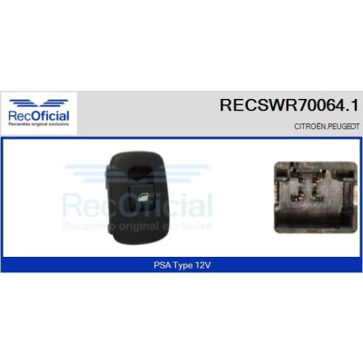 Interrupteur de fenêtre RECOFICIAL RECSWR70064.1