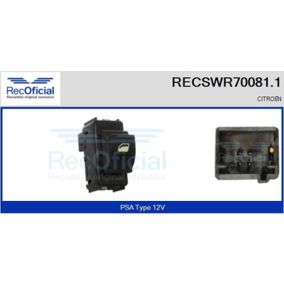 Interrupteur de fenêtre RECOFICIAL RECSWR70081.1