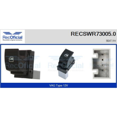 Interrupteur de fenêtre RECOFICIAL RECSWR73005.0