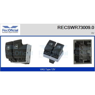 Interrupteur de fenêtre RECOFICIAL RECSWR73009.0