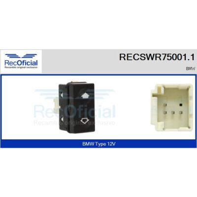 Interrupteur de fenêtre RECOFICIAL RECSWR75001.1