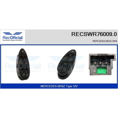 Interrupteur de fenêtre RECOFICIAL RECSWR76009.0