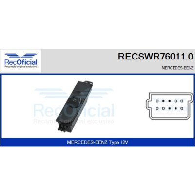 Interrupteur de fenêtre RECOFICIAL RECSWR76011.0