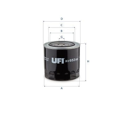 Filtre à huile UFI 23.653.00