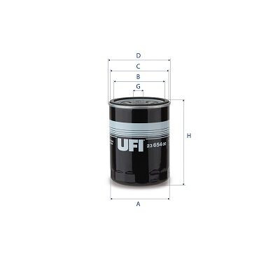 Filtre à huile UFI 23.654.00