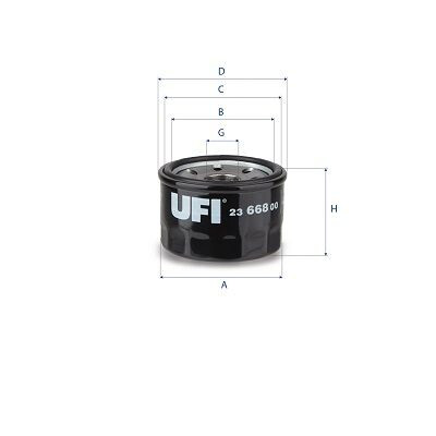 Filtre à huile UFI 23.668.00