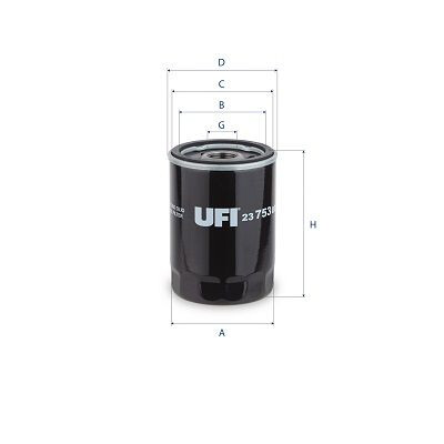 Filtre à huile UFI 23.753.00