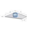 Filtre à air d&#39;habitacle UFI 53.584.00