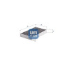 Filtre à air d&#39;habitacle UFI 54.396.00