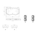 Kit de plaquettes de frein, frein à disque