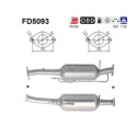 Filtre à particules/suie, système d'échappement AS FD5093