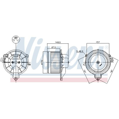 Ventilateur d'habitacle NISSENS 87572