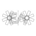 Roue du souffleur, refroidissementdu moteur