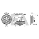Roue du souffleur, refroidissementdu moteur